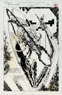 Simon Coleby and Keith Williams Punisher 2099 #21 Splash Page 22 Original Art (Marvel, 1994).