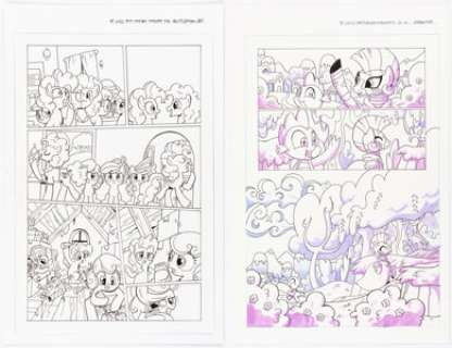 Agnes Garbowska My Little Pony: Friend‘s Forever Story Pages Original Art Group of 2 (IDW, 2015). (Total: 2 Original Art)
