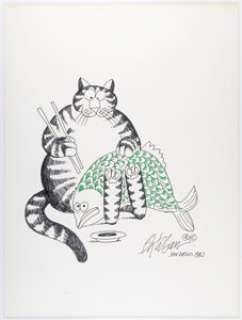 B. Kliban - Kliban Cat Illustration Original Art (1982). | Heritage