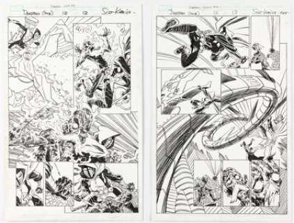 Scott Koblish Deadpool #12 Story Pages 12-13 Deadpool 2099 Original Art (Marvel, 2016) (Total: 2 Original Art) | Heritage