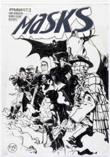 Paul Pope Masks #8 Variant Cover Original Art (Dynamite Entertainment, 2013). | Heritage