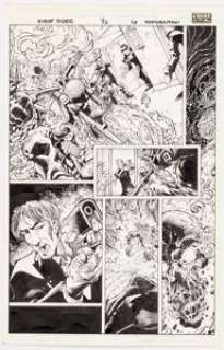 Trent Kaniuga and Danny Miki Ghost Rider #1/2 Story Page 6 Original Art (Marvel/Wizard, 2001).