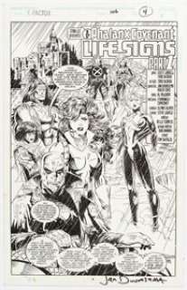 Jan Duursema and Al Milgrom X-Factor #106 Splash Page 4 Original Art (Marvel, 1994).