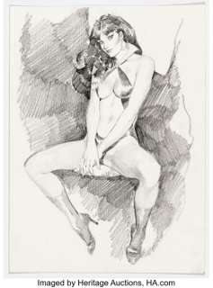 Jose "Pepe" Gonzalez - Vampirella Pin-Up Illustration Original Art (2005). | Heritage