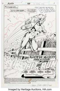 Salvador Larocca and José Marzán Jr. Flash #98 Splash Page 1 Original Art (DC, 1995). | Heritage
