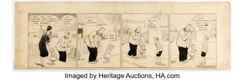 Frank King Gasoline Alley Daily Comic Strip Original Art dated 10-25-30 (Chicago Tribune, 1930). | Heritage
