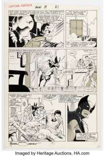 Mike Zeck and John Beatty Captain America Annual #8 Story Page 17 Wolverine Original Art (Marvel, 1986). | Heritage