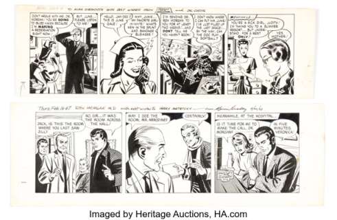 Marvin Bradley and Frank Edgington Rex Morgan, M.D. Daily Comic Strips Original Art Group of 2 (Field Enterprises, 1949-67). (Total: 2 Original Art)