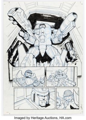 Atilio Rojo, James Raiz, and Livio Ramondelli The Transformers: More Than Meets the Eye #23 Story Page 7 Original Art (IDW, 2013).