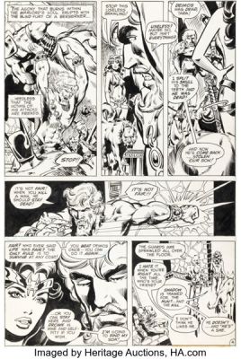 Mike Grell and Vince Colletta The Warlord #16 Story Page 4 Original Art (DC, 1978). | Heritage