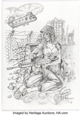 Anibal Maraschi Bombshells! - A Gallery Girls Collection Pin-Up Illustration Original Art (SQP, 2009).