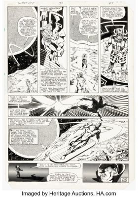 Mike Vosburg and Steve Mitchell What If? #37 Galactus and Silver Surfer Story Page 12 Original Art (Marvel, 1983). | Heritage