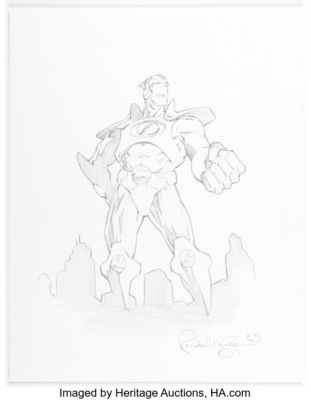 Randall Green - Hero Zero Sketch Original Art (1995). | Heritage