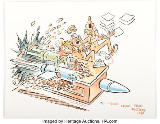 Fred Rhoads - Sad Sack Specialty Illustration Original Art (1988). | Heritage