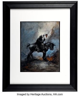 Nat Jones - Death Dealer Painting Original Art (c. 2000s).