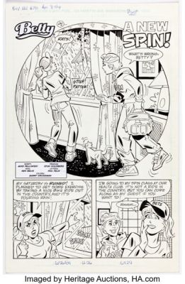Stan Goldberg and Ken Selig Betty and Veronica Double Digest #190 Complete 5-Page Story Original Art (Archie, 2011). (Total: 5 Items) | Heritage