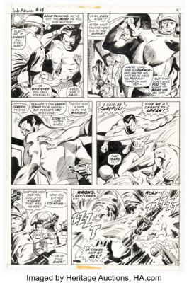 Gene Colan and Mike Esposito Sub-Mariner #48 Story Page 7 Original Art (Marvel, 1972). | Heritage