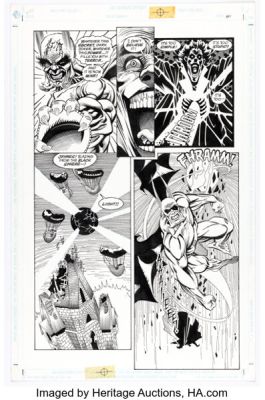 Kelley Jones and John Beatty Batman: Dark Joker - The Wild Story Page 80 Original Art (DC/Elseworlds, 1993). | Heritage