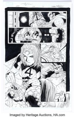Tyler Kirkham and Ryan Winn Ultimate Fantastic Four #59 Story Page 21 Original Art (Marvel, 2009).