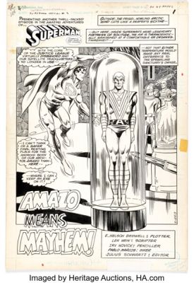 Irv Novick and Pablo Marcos Superman Album #12 Splash Page 1 Original Art (DC/Egmont Ehapa, 1985). | Heritage