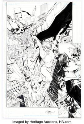 Terry Dodson and Rachel Dodson Wonder Woman #3 Power Girl Story Page 10 Original Art (DC, 2006). | Heritage