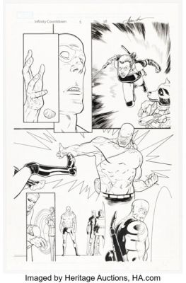 Aaron Kuder, Mike Hawthorne, and José Marzán Jr. Infinity Countdown #5 Story Page 19 Original Art (Marvel, 2018). | Heritage