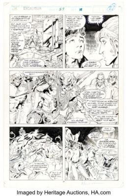 Joe Madureira and Joe Rubinstein Excalibur #57 Story Page 19 Original Art (Marvel, 1992). | Heritage