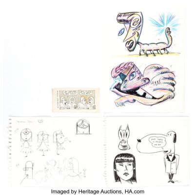 Chad Draper - Comic Strip, Preliminary Sketches, and Illustrations Original Art and Prints Group of 26 (c. 1980s-90s). (Total: 26 Original Art) | Heritage
