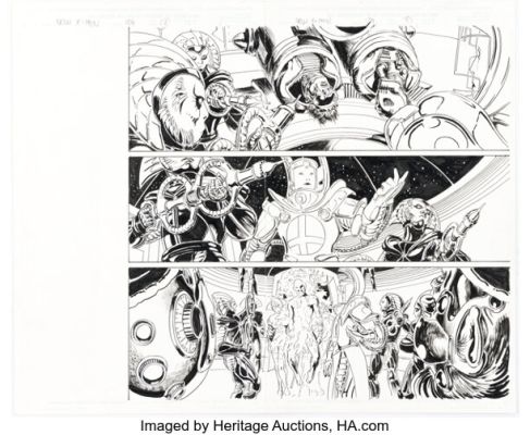 Igor Kordey New X-Men #124 Cyclops and Xorn Double Page Spread 2-3 Original Art (Marvel, 2002). | Heritage