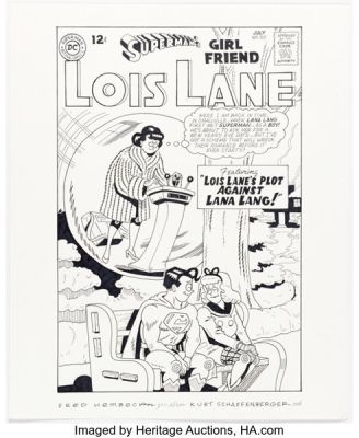 Fred Hembeck Superman’s Girlfriend, Lois Lane #50 Cover Re-Interpretation Illustration Original Art (2011). | Heritage