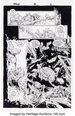 Greg Capullo and Todd McFarlane Spawn #33 The Freak First Appearance Story Page 2 Original Art (Image, 1995). | Heritage