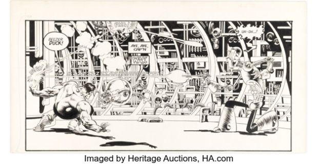 Bernie Wrightson Captain Sternn and the Space Pirates Unpublished Story Page 3 Illustration Original Art (c. 1977). | Heritage