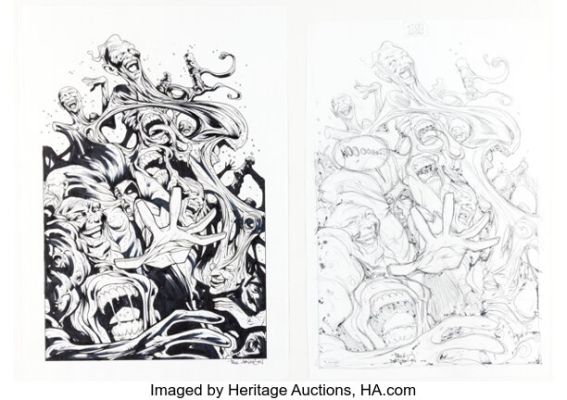 Paul Davidson Moon Knight #195 Splash Page 18 Original Art Group of 2 (Marvel, 2018). (Total: 2 Original Art)