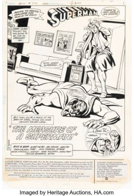 Irv Novick and John Calnan Action Comics #538 Superman Story Page 1 Original Art (DC, 1982). | Heritage