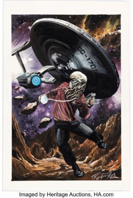 J.K. Woodward - London Super Comic Convention Poster Painting Illustration Original Art (2013). (Total: 2 Items) | Heritage
