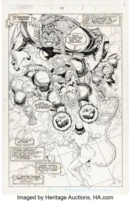 Joe Quesada, Al Milgrom, and Cliff Van Meter X-Factor #92 Splash Page 1 Original Art (Marvel, 1993). | Heritage