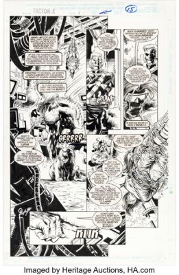 Steve Epting and Al Milgrom Factor-X #1 "Age of Apocalypse" Story Page 12 Original Art (Marvel, 1995). | Heritage