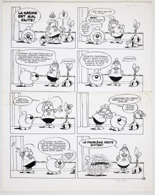 * Dupa - Cubitus,... | Lot 100 - * DUPA - Cubitus, planche-gag n°63 à l’encre de Chine... | Tessier Sarrou