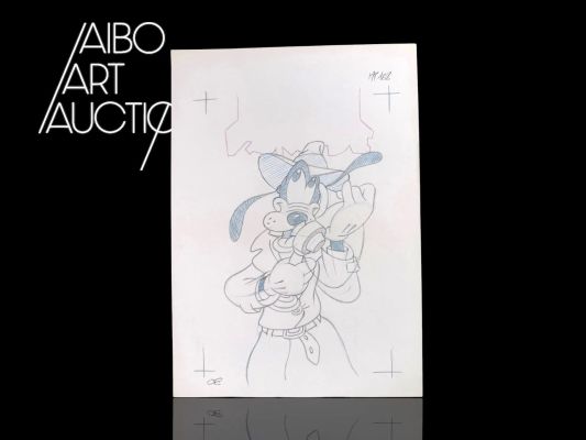 Walt Disney Productions... | Walt Disney Productions - Olivier Fiquet Mickey Parade Dingo Illustration... | Aibo Art Auction