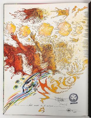 Druillet Philippe Dédicace... | DRUILLET Philippe Dédicace couleur en fin d’album sur... | Vermot et Associés