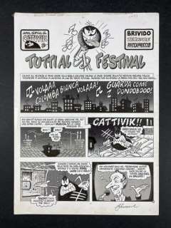 Cattivik - "Tutti al Festival" tavola d’apertura. Silver & Sommacal - Loose page - (1994) | Catawiki