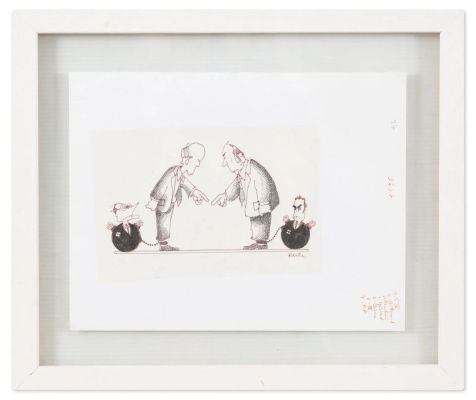 Plantu (1951) Les... | PLANTU (1951) Les Boulets, circa 1982. Encre sur papier. Signé... | Drouot Estimations
