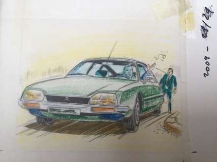 Denayer, Christian - Dessin original - Publié dans Spirou avec Indications pour imprimeur et calque couleurs - (1976) | Catawiki