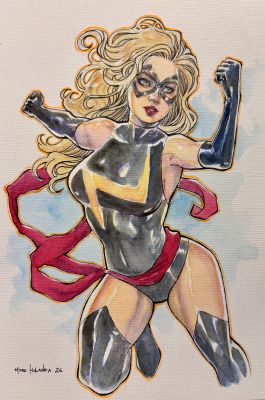 Marc Holanda | Ms. Marvel Pin Up 9x12 | Raremarq (Buy It Now)