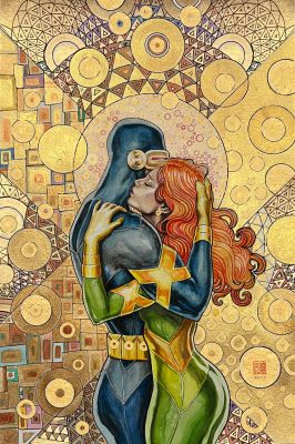 David Mack ’The Kiss’ Jean Grey & Cyclops 12x18" Limited Edition Giclee | Kirby’s Comic Art