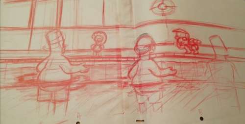 The Simpsons - Original Animation Drawing VERY RARE - First edition | Catawiki