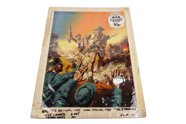 Lot 12C - Original painted artwork for Fleetway’s War Picture Library No. 119 ‘The Stronghold’ | Anderson & Garland