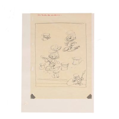Peyo. (1928-1992)... | Lot 186 - PEYO. (1928-1992) LES SCHTROUMPFS. Croquis pour un... | misc / divers