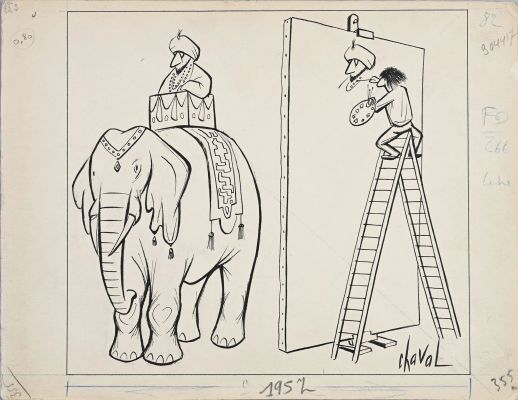 Chaval (Yvan Francis... | CHAVAL (Yvan Francis Le Louarn, 1915-1968) Le portrait... | Coutau Bégarie