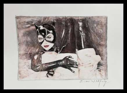 Emma Wildfang - Catwoman - Lazy afternoon - Loose page - Aquarelle- Watercolors/Pencil on 250g acid-free paper - (2019) | Catawiki